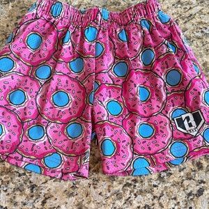 Baseball Lifestyle 101 Pink Donut Patterned Shorts YM